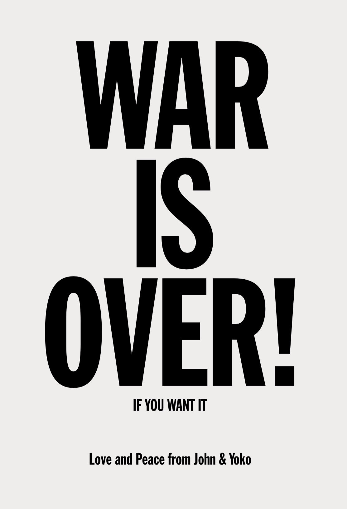 War is over
