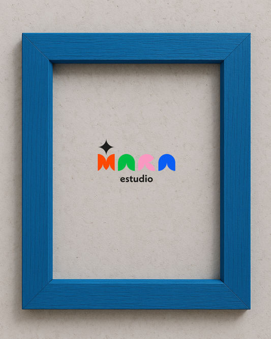 Marco Madera Azul