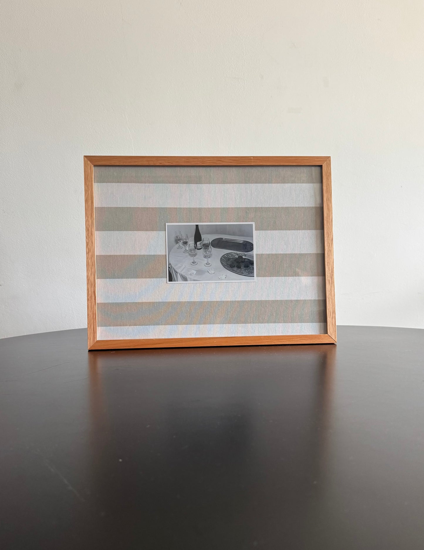 Marco madera + PPT tela beige