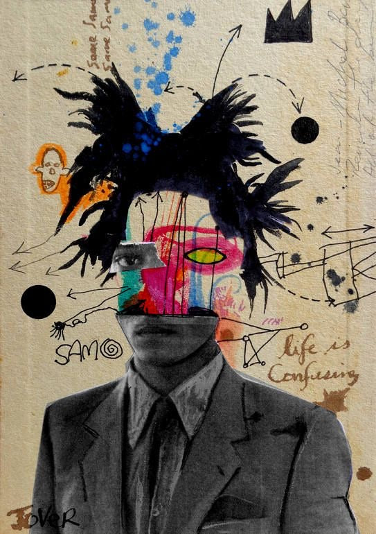 Jean-Michel Basquiat Face Figure