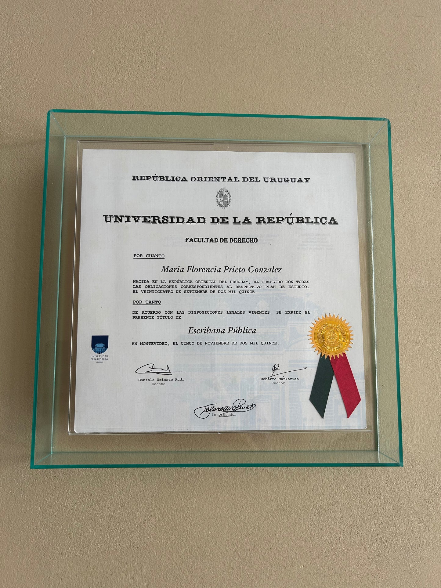 Marco Acrílico Verde Agua